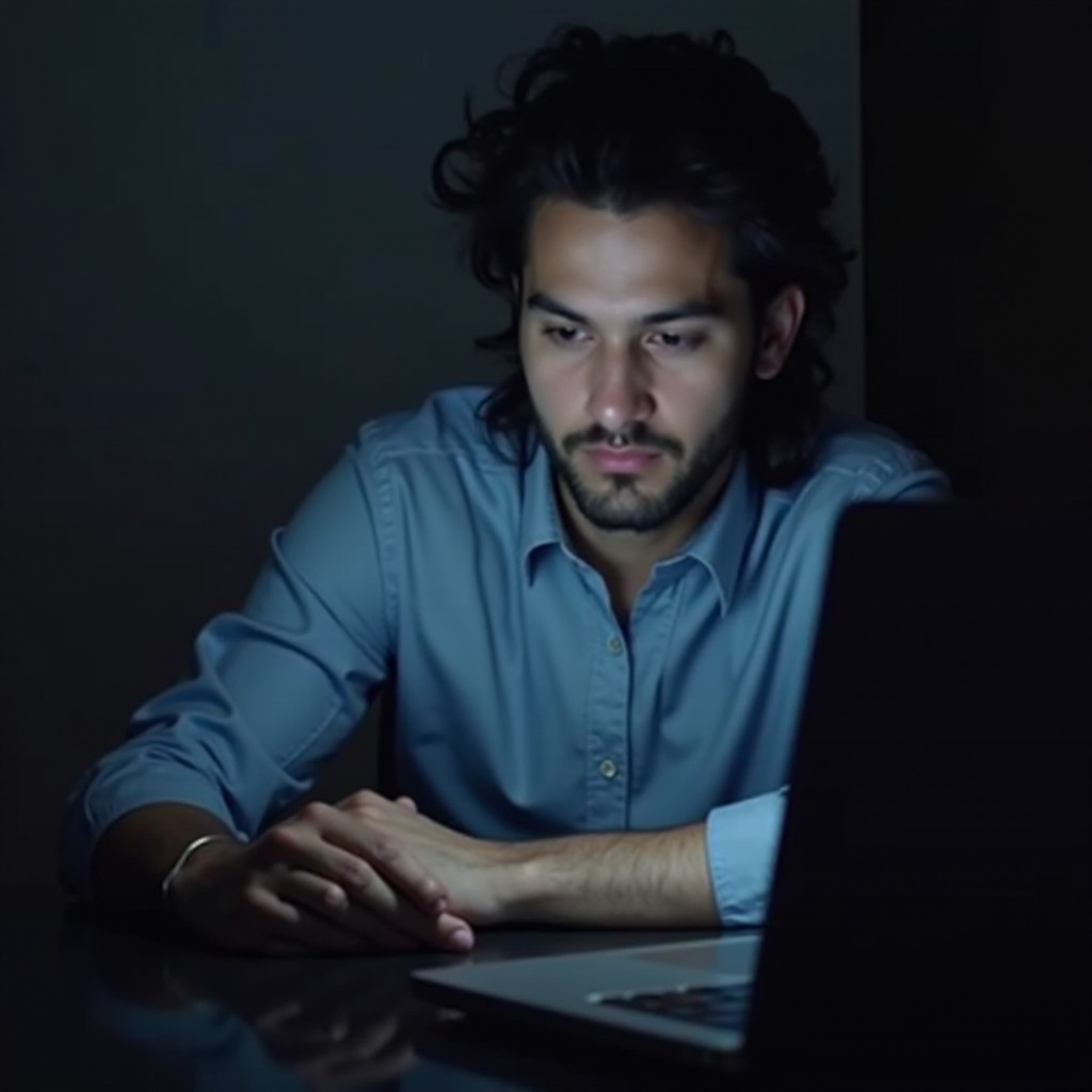 distorted laptop screen